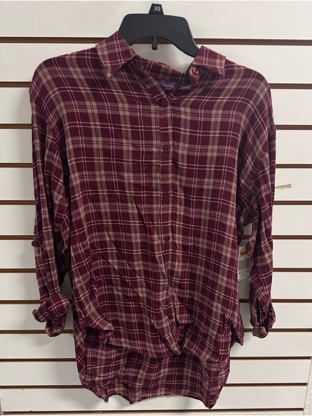 Gloria Vanderbilt Women's Plaid Button-Up Shirt